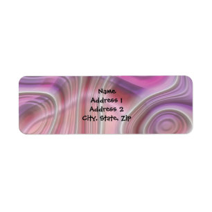 Abstract Pink and Purple Return Address Labels