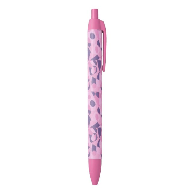 Abstract pink and purple shapes custom pens (Bottom (Vertical))