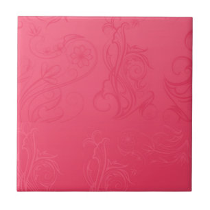 Abstract Pink Ceramic Tile