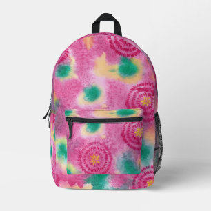 Abstract Pink Circles Green Yellow Sphere Backpack