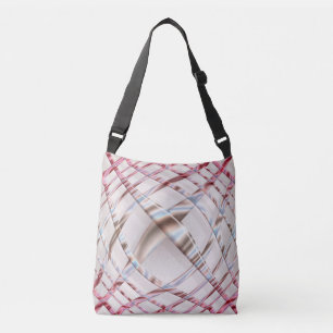 Abstract pink dynamic distorton texture. crossbody bag