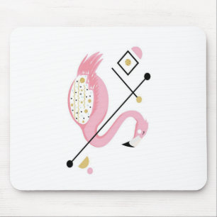 Abstract Pink Flamingo Funny Flamingo Lovers Mouse Pad
