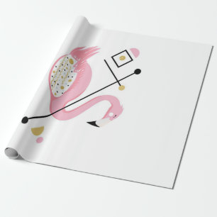 Abstract Pink Flamingo Funny Flamingo Lovers Wrapping Paper
