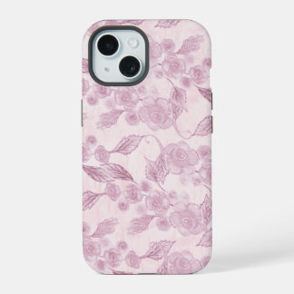 Abstract Pink floral iPhone 15 Case