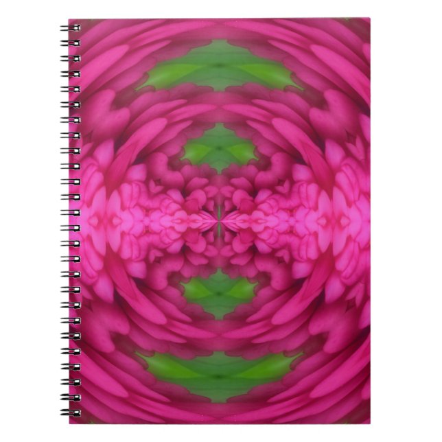 Abstract Pink Flower Petals Notebook (Front)