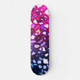 Abstract pink geode pattern  skateboard