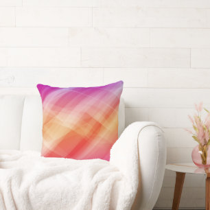 Abstract pink geometric background cushion