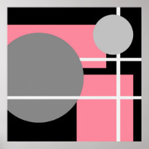 Abstract Pink Grey Black White AP0001