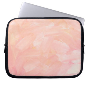 Abstract pink hand painted. Elegant blush brush Laptop Sleeve
