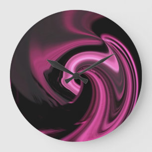 Abstract Pink Heart Wall Clock