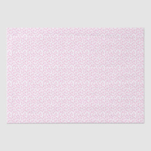 Abstract Pink Hearts On White Tissue Paper