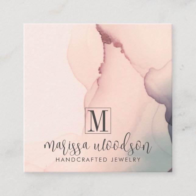 Abstract Pink Jewellery Designer Display Card (Front)