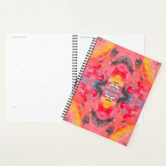 Abstract Pink Kaleidoscope   Planner (Display)