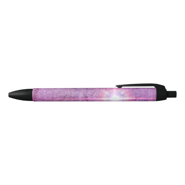 Abstract Pink Light Flares Black Ink Pen (Top)