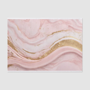 Abstract Pink Marble Pattern with Faux Glitter  Tissue Paper