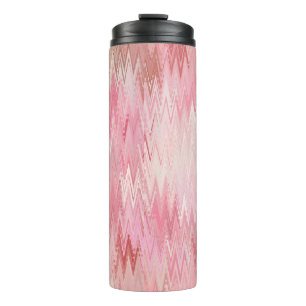 Abstract Pink Mosaic Background Illustration Thermal Tumbler