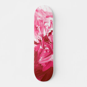 Abstract Pink Paint Waves Skateboard