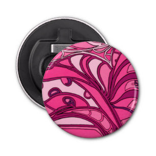 Abstract Pink Panel Painting Bottle Opener