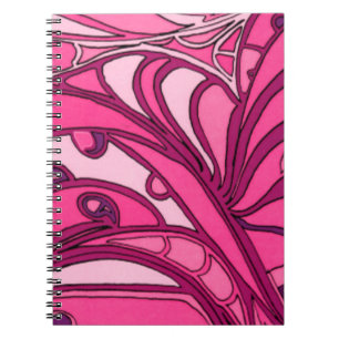 Abstract Pink Panel Painting Notebook