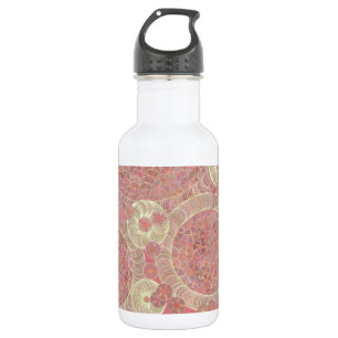 abstract pink pattern floral colour personalise ar 532 ml water bottle