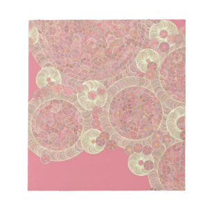 abstract pink pattern floral colour personalise ar notepad