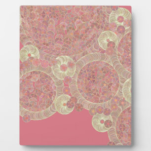 abstract pink pattern floral colour personalise ar plaque