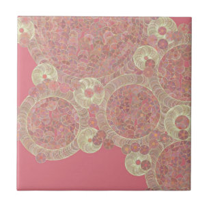 abstract pink pattern floral colour personalise ar tile