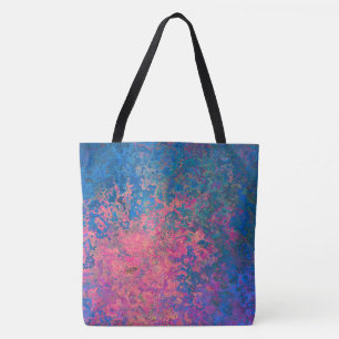 Abstract, Pink, Purple & Blue, Alcohol Ink Tote Bag
