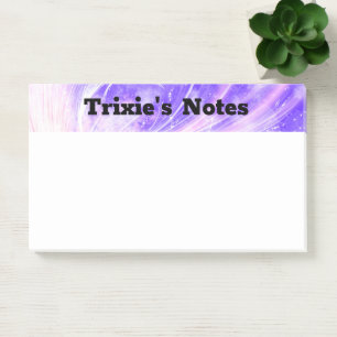 Abstract pink Purple Dandelions and fireflies  Post-it Notes