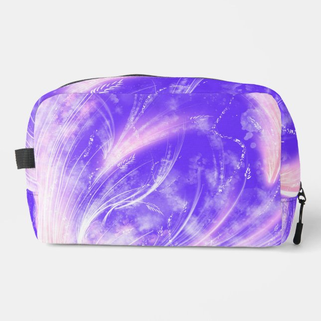 Abstract Pink Purple Dandelions & fireflies  Dopp Kit (Front)