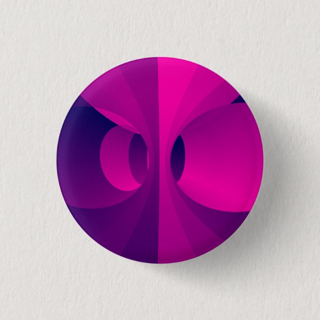 Abstract pink purple torus background pattern art 3 cm round badge (Front)