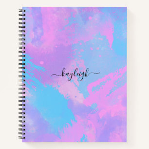 Abstract Pink Purple Turquoise Notebook