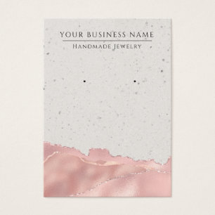 Abstract Pink Rose Gold Earring Display Cards