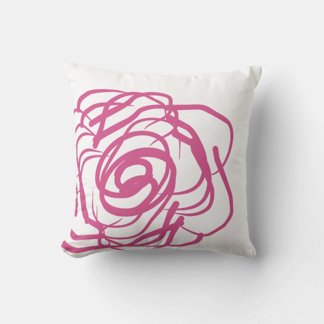 Abstract Pink Roses-Decor Pillow (Front)