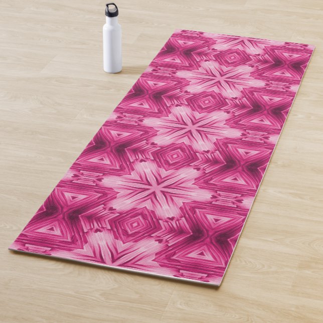 Abstract Pink Star Yoga Mat (In Situ)