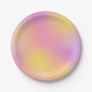 Abstract Pink Tie Dye Style Paper Plate