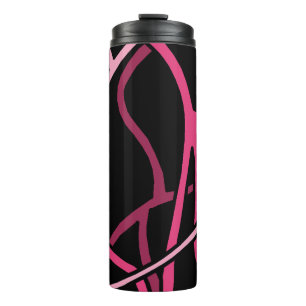 Abstract Pink Vines Thermal Tumbler
