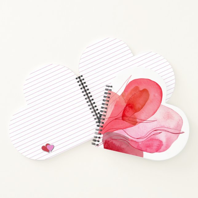 Abstract pink watercolor composition notebook (Inside)