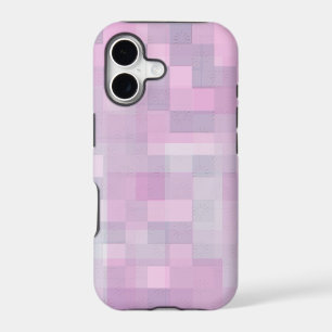 Abstract Pink White Grey Mosaic Pattern