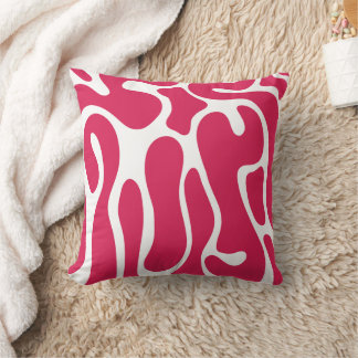 Abstract pink wiggle cushion