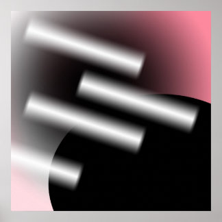 Abstract Pink with Rays of Light AP0005 Poster