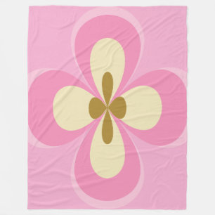 Abstract Pinks Art Fleece Blanket