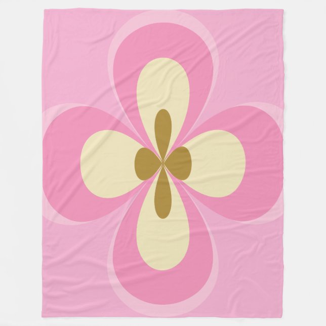 Abstract Pinks Art Fleece Blanket (Front)