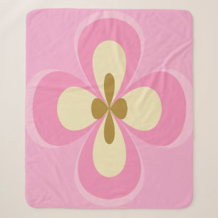 Abstract Pinks Art Sherpa Blanket
