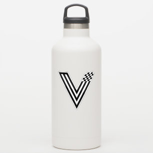 Abstract Pixel tech V Letter Monogram