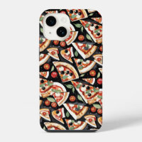 Abstract Pizza Slices On A Black Background
