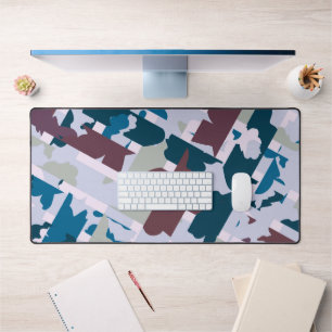 Abstract Plaid Design 1 Desk Mat