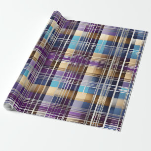abstract plaid wrapping paper