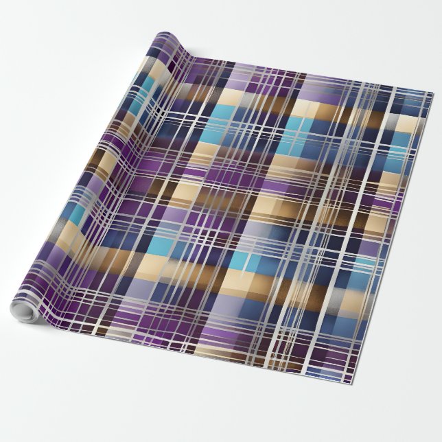 abstract plaid wrapping paper (Unrolled)