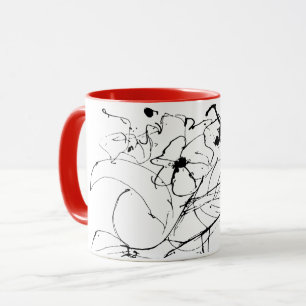 Abstract Plant Drawing Mug